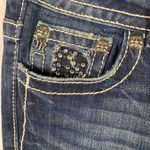 Miss Me Jeans Women’s Size 27 capri blue Denim Rhinestone Embellished Pockets Photo 4