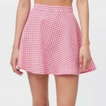 Urban Outfitters  Pink Check Gingham
Angie Circle Skirt. Photo 0