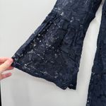 Elizabeth and James RTR Glorietta Navy Blue Lace 3/4 Bell Sleeve Mini Dress Photo 4