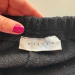 Willow VTG USA Black Midi Skirt Womens Buttons Accent Elastic Waist Textured Size L Photo 6