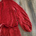 Retrofête Retrofete Grace Mini Sequin Dress in Red Size Small Belt Long Sleeve Photo 5