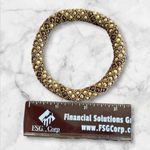 Swavorski Peyote Stitch Bangle Bracelet  Swarovski Pearls Brown/Cream and  beads Photo 1