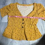 Urban Outfitters  Yellow Floral Button-Up Women's Top; medium Photo 2