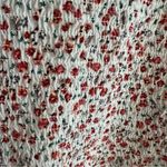 Japna  Smocked Crop Top. Size: Medium. White with Red Flowers. Photo 3