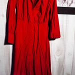 A New Day  Red Pleated Long Sleeve Dress Photo 3