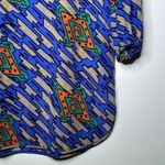 Amanda Uprichard Geometric Print Long Sleeve Silk Tunic Dress Size Medium Photo 3