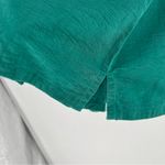 Tianello TENCEL Plus Sized Aida Blouse Button Front Garment Dyed Green Size 1X Photo 3