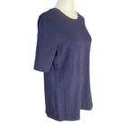 Belle By Kim Gravel  navy blue short sleeve crewneck casual t-shirt size small Photo 1