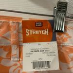 Faded Glory NWT  Y2K Orange Floral Jean Skirt size 6 Photo 3