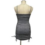 Windsor Women's Gray Black & White Gingham Plaid Mini Bodycon Dress Size S Photo 3