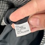 Talbots VTG Wool Blend Houndstooth Single Breasted Blazer Black White Size 14 Photo 6