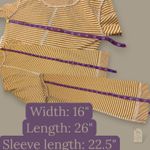 Maeve Anthropologie Cowl Neck Tunic Sweater Small Mustard Striped Soft Knit Top Photo 7