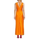 frame denim FRAME Lace-up satin-jacquard maxi dress NWT Photo 6