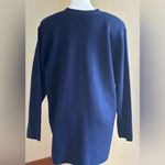Buttons Maggie Lawrence Sweater Large Knit V-Neck Blue Gold Heart Sz 22/… Photo 5