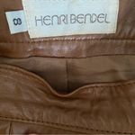 Henri Bendel  Vintage Chocolate Brown Leather Pencil Skirt size 8 Photo 5
