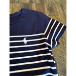 Polo Ralph Lauren striped mini dress size xs Tshirt dress pony logo Blue Photo 1