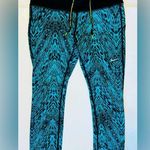 Nike  Epic Tight Fit Cropped Running Leggings Teal/Black Print Size S Photo 0