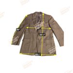 Saddlebred  Brown Herringbone Blazer, Men's 42L Sport‎ Coat, Two Button Jacket Photo 3