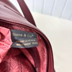 Stone & Co. Deep Red / Burgundy Leather Shoulder Bag Photo 9