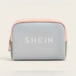 SheIn Logo Print Colorblock PU Cosmetic Bag Photo 1