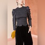 Ulla Johnson Rhett Wide Leg Velvet Trouser Noir Black Size 4 Pleated Pants Work Photo 2