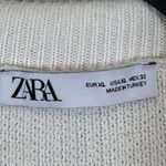 ZARA Cream Knit Preppy Cardigan Sweater Womens XL Retro Glam Light Academia Fall Photo 7