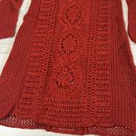 Free People Rosalind Burnt Orange Crochet Long Sleeve Dress Size Small Photo 4