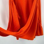 SheIn Dress Size Large Ribbed Orange Tie Waist Bodycon Fitted Beach Pool Party Photo 6