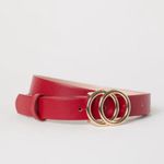 H&M Maroon And Gold Loop Belt Photo 0