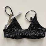 J.Crew NWT  Lana Bikini Top Classic Sculpt Black Ivory Polka Dot Photo 2