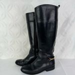 Tory Burch Jess Leather Side Zip Horsebit Knee High Tall Riding Boots Size 6 Photo 4