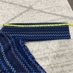 Donna Morgan Blue Patterned Knee Length Dress Photo 8