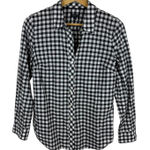 Talbots  Womens Gingham Plaid Button Down Shirt‎ Sz Small Black Capsule Everyday Photo 0