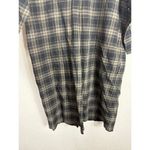 Vince  Plaid Easy Pullover Cotton Cocoon Shirt Dress Small Green Lagenlook Photo 9