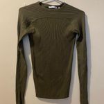 Helmut Lang  cotton Rib Long Sleeve Crewneck Top size XS in Dark resin Photo 5