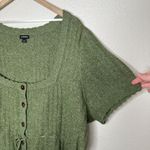 Torrid Green Knit Button-Front Square Neck Short Sleeve Sweater Top 5X Photo 1