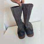 UGG  Womens Suede Leather Side Zip Braided Detail Caitlyn Moto Boots 10 Photo 8