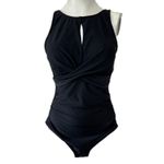 Tempt Me NWT  High Neck Keyhole Twist Front Tummy Control Shaping Swimsuit M Photo 1