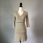 Alya | Striped Ribbed Dress V-Neck Dress Sz M Photo 1
