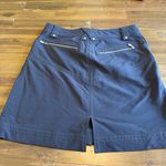 Athleta  Black Skirt Mini Knee Lined Fleece Hiking 6 Zipper Pockets Photo 5