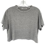 Joah Brown  Gray Ribbed Crop Top Photo 0