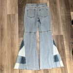 SO ® Low-Rise Patchwork Extreme Flare Jeans 9 / 29W 70s Retro Boho Summer Photo 4