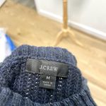 J CREW Oversized Stripe Preppy Cotton Crewneck Knit Sweater Blue White sz Medium Photo 5