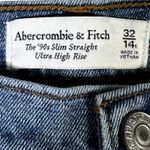 Abercrombie & Fitch  90s Slim Straight High Rise Jeans Womens 14 Medium Wash Photo 4