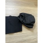 ZARA  Square Neck Puff Short Sleeve Crop Top large Black Photo 4