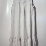 Rosemarine Dress 100% Linen Made In Italy Midi Short Sleeves S Eyelet Fl… Photo 2