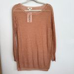 L'Agence  Brown Sheer Long Sleeve Sweater Tophe Photo 3