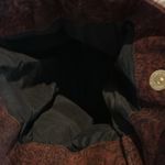 Sondra Roberts  Bucket Zip Purse Red Suede Snake Skin Pattern Button Closure‎ Photo 3