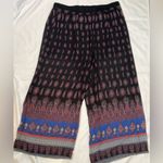 65 Flowy Boho Wide Leg Boutique Pants Black Red Blue 3X Plus Size Photo 0