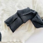 Lululemon After Class Cardigan Sweater Size 6 Heathered White / Black Cotton Photo 5